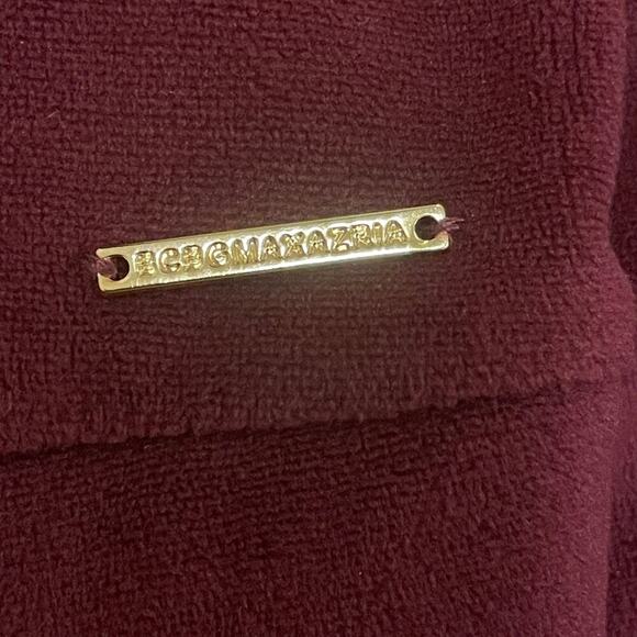 BCBGMAXAZRIA Velour L Tracksuit Set | Plum Wine Pullover & Joggers, Y2K Lounge - Picture 6 of 7